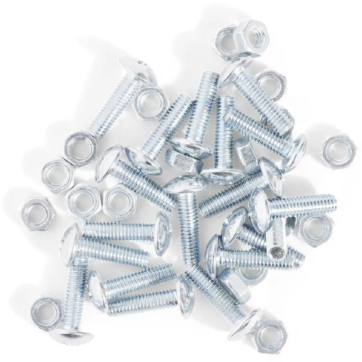 20 boulons poêlier cruciforme acier zingué - 4x15 mm