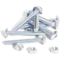 8 boulons poêlier cruciforme acier zingué - 5x40 mm