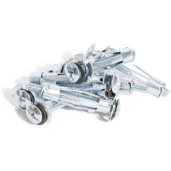 8 chevilles métalliques pour matériaux creux avec vis - Ø8x24 mm