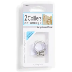 2 colliers de serrage acier zingué - Ø12 à 22 mm
