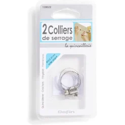 2 colliers de serrage acier zingué - Ø12 à 22 mm