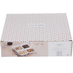 4 coupelles avec support blanc