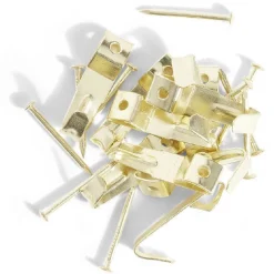 10 crochets à tableau avec aiguille acier laitonné - N°1