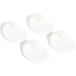 4 crochets adhésifs en plastique blanc