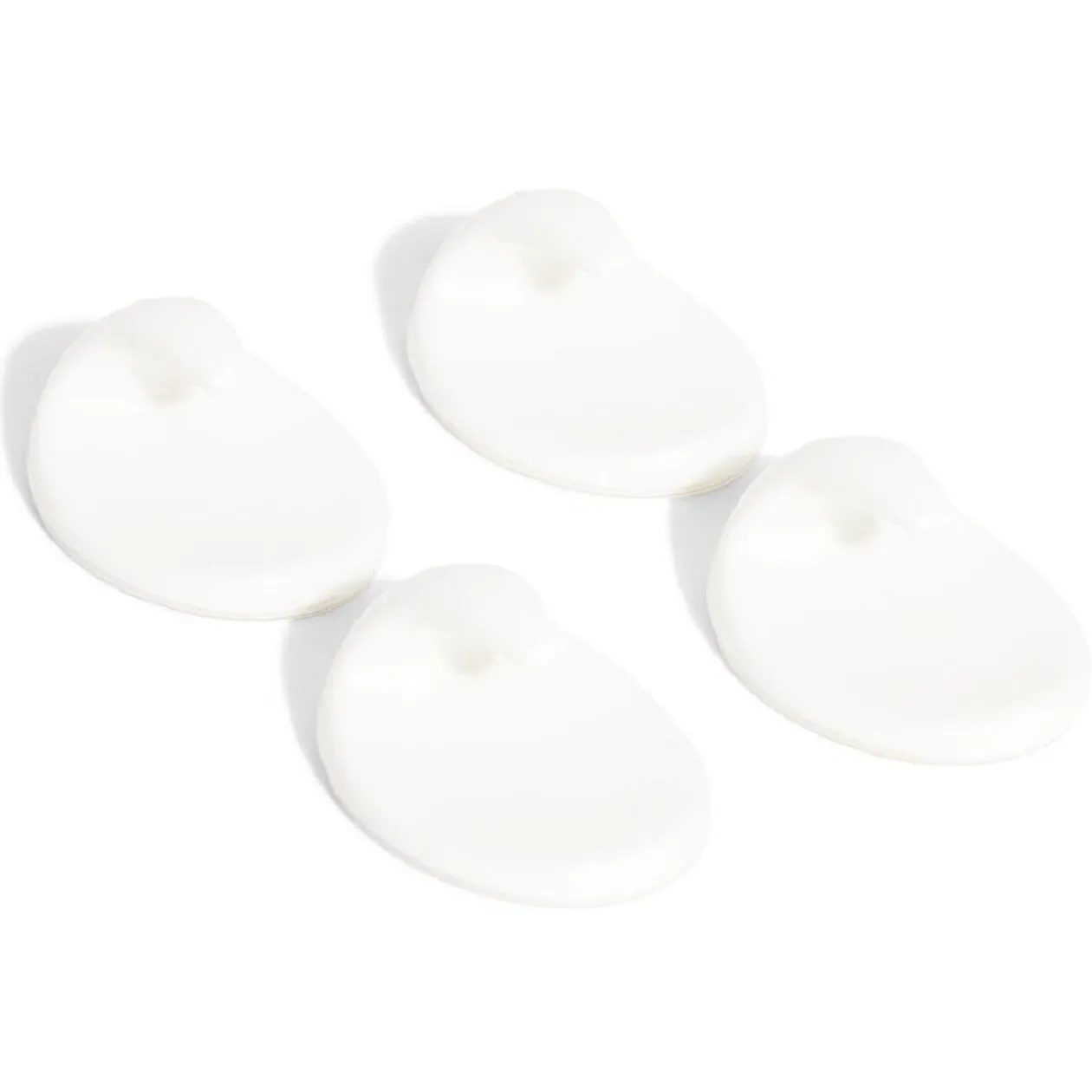 4 crochets adhésifs en plastique blanc