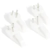 4 crochets pour béton plastique blanc - 30 mm