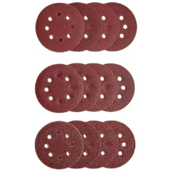 12 disques abrasifs en Corindon pour ponceuses vibrantes - Ø125 mm