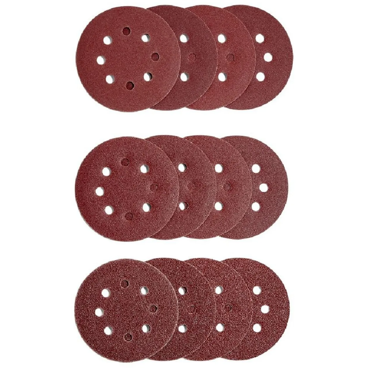 12 disques abrasifs en Corindon pour ponceuses vibrantes - Ø125 mm