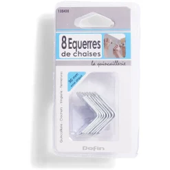 8 équerres de chaise acier zingué - 30x2 mm