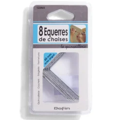 8 équerres de chaise acier zingué - 60x2 mm