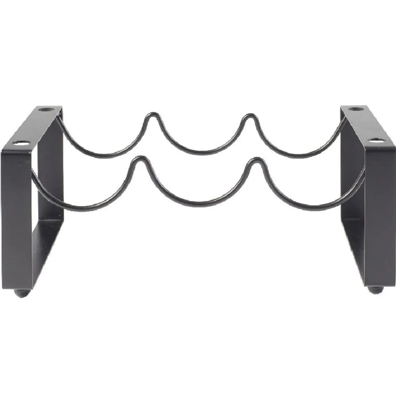 2 range bouteilles x3 métal noir