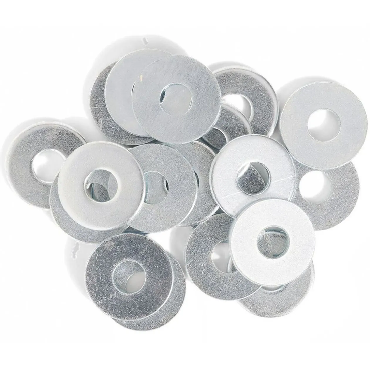20 rondelles plates larges acier zingué Ø6 mm
