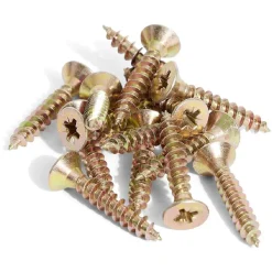 15 vis agglo tête fraisée acier bichromaté - 5x30 mm