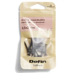 15 vis pour placo tête fraisée cruciforme acier phosphaté - 3,5x25 mm