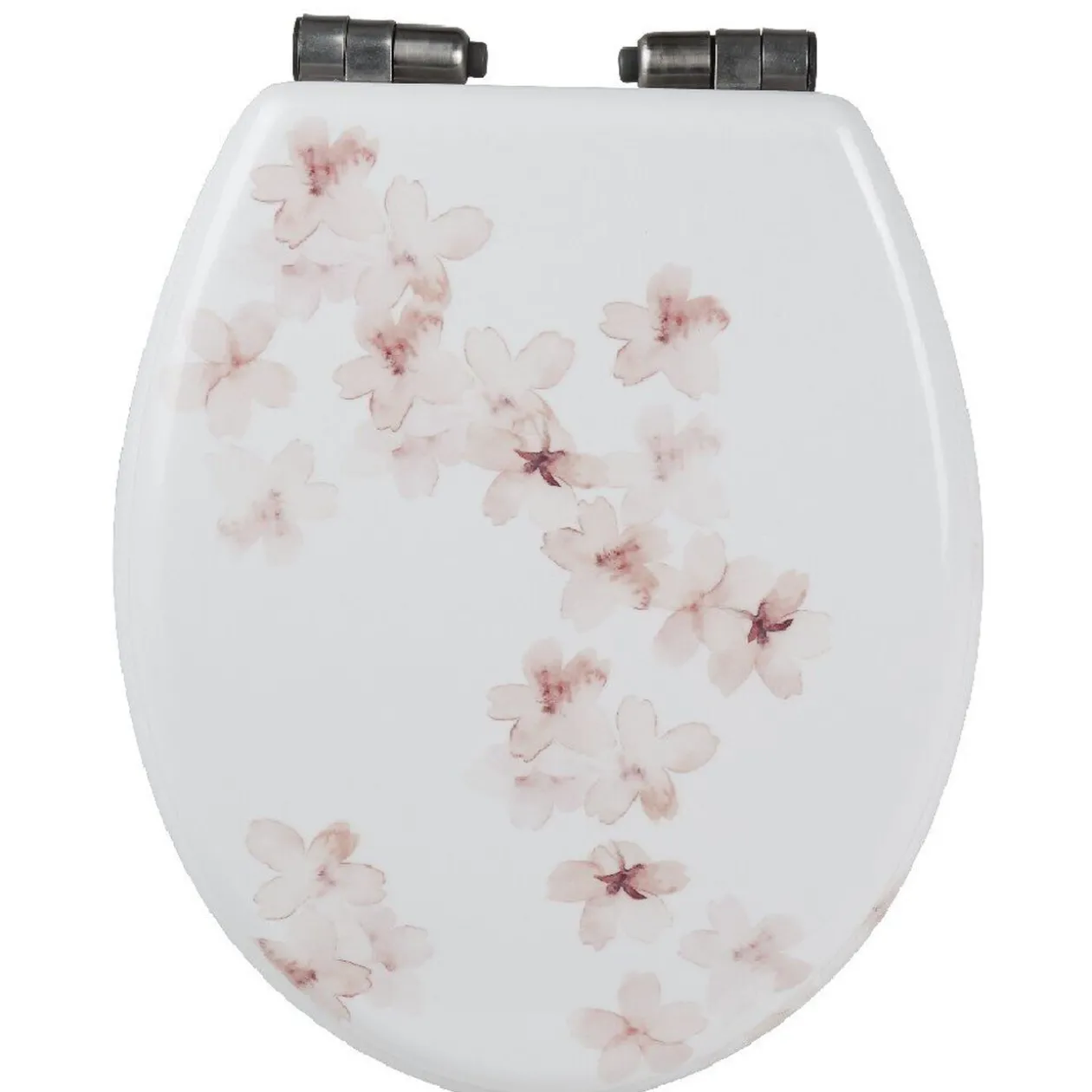 Abattant WC blanc design fleurs de cerisier roses