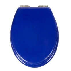 Abattant WC bleu foncé uni avec frein de chute