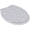Abattant WC bois terrazzo avec frein de chute déclipsable réglable