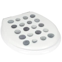 Abattant WC motif galets