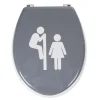 Abattant WC motif pictogramme fille et garçon humoristique