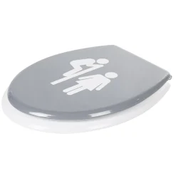 Abattant WC motif pictogramme fille et garçon humoristique