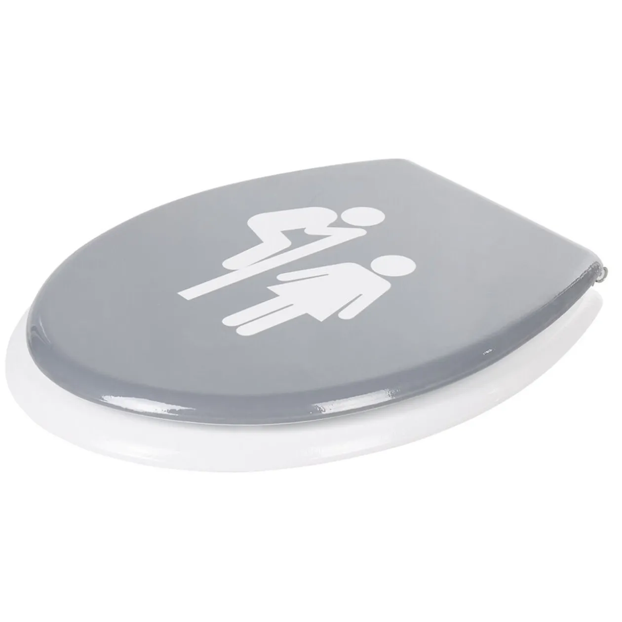 Abattant WC motif pictogramme fille et garçon humoristique