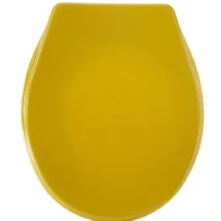 Abattant WC plastique uni jaune moutarde