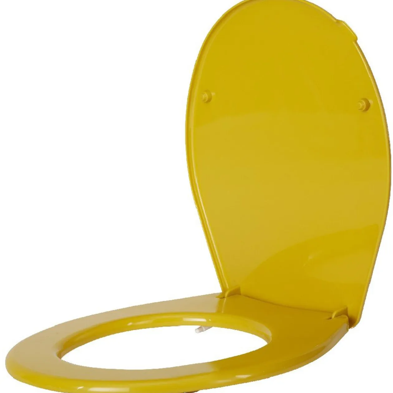 Abattant WC plastique uni jaune moutarde