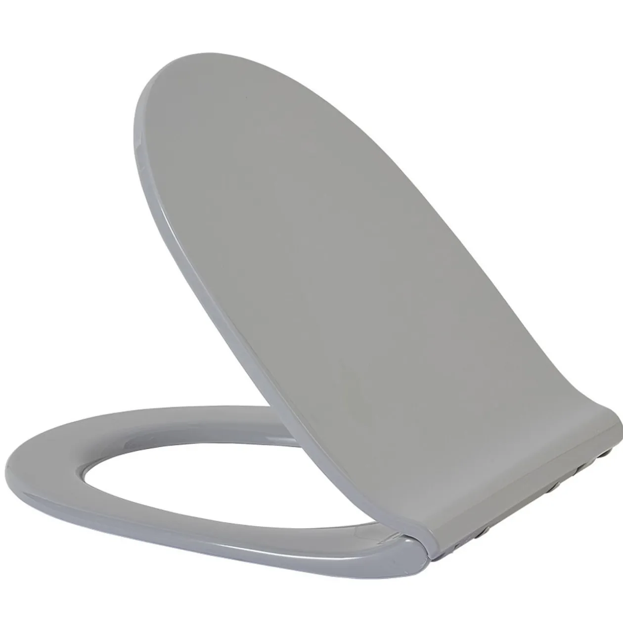 Abattant WC plat uni gris