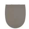Abattant WC plat uni taupe