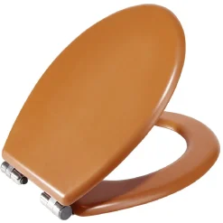 Abattant WC terracotta frein de chute réglable déclipsable 46x36cm