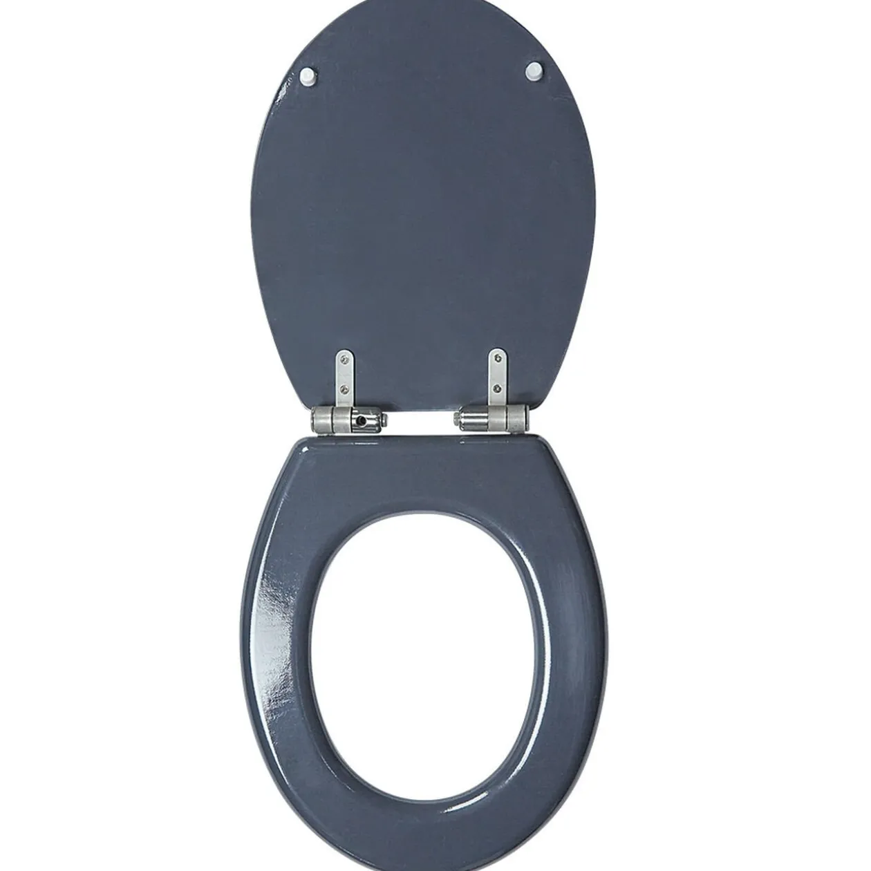 Abattant WC uni gris avec frein de chute