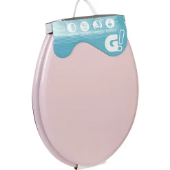 Abattant WC uni rose frein de chute