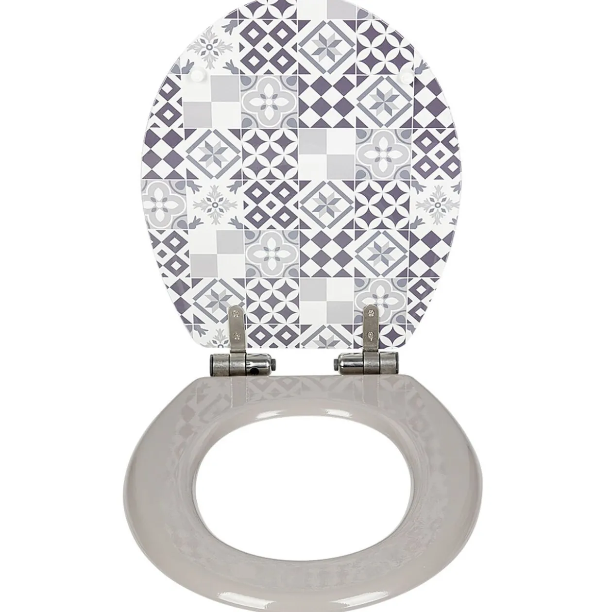 Abattant wc universel ajustable carreau de ciment en bois