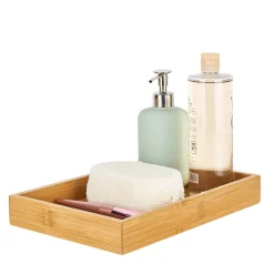 Accessoire de salle de bain en bambou x 5