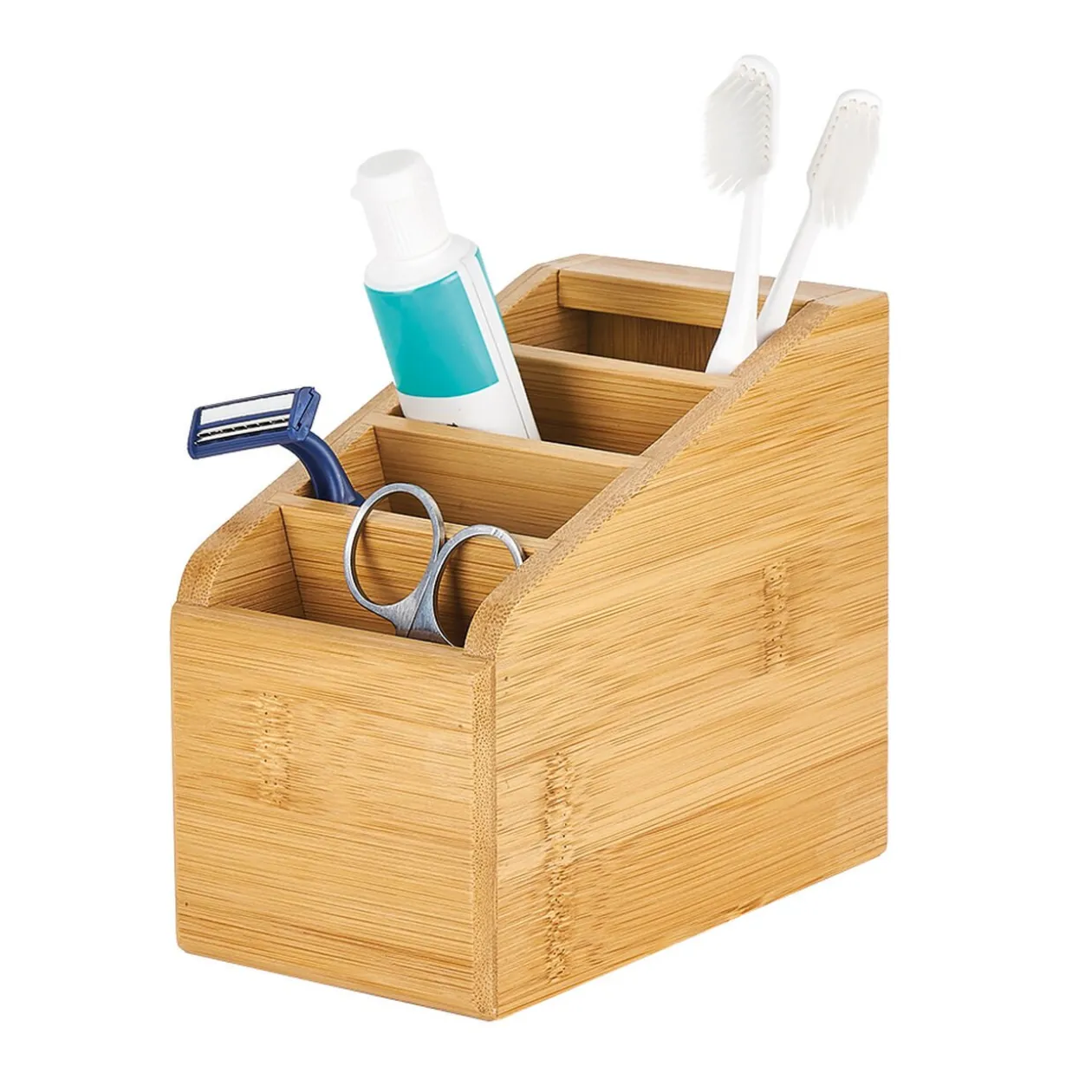 Accessoire de salle de bain en bambou x 5