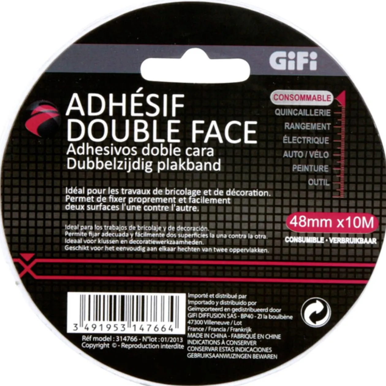Adhésif double face
