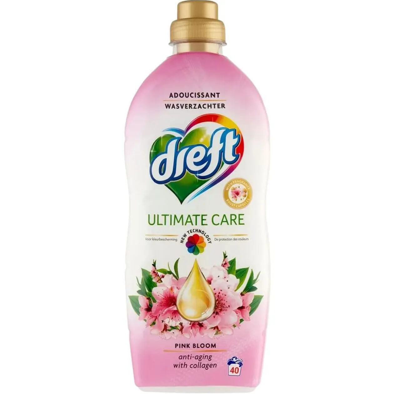 Adoucissant Dreft Ultimate Care Pink Bloom 1L - 40 lavages