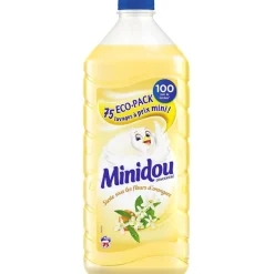 Adoucissant Minidou concentré Fleurs d'oranger 75 lavages 1,875L