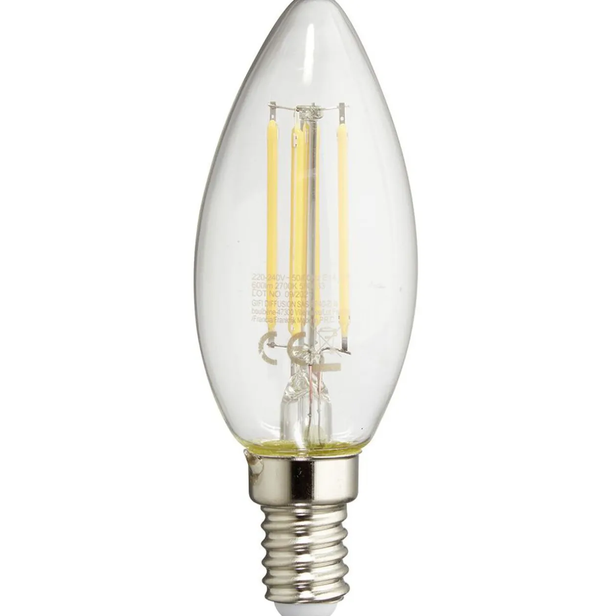 Ampoule LED à filament C35 E14 blanc