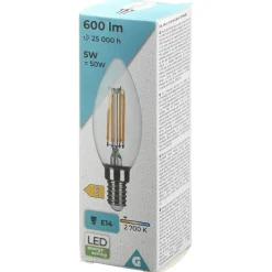 Ampoule LED à filament C35 E14 blanc