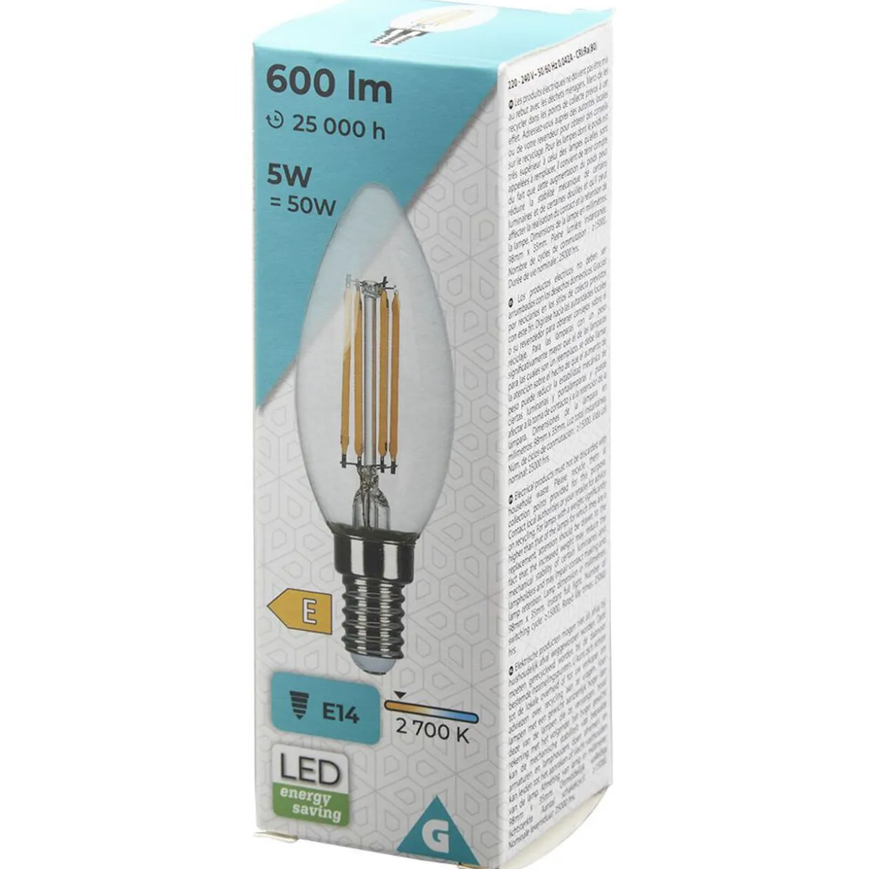 Ampoule LED à filament C35 E14 blanc