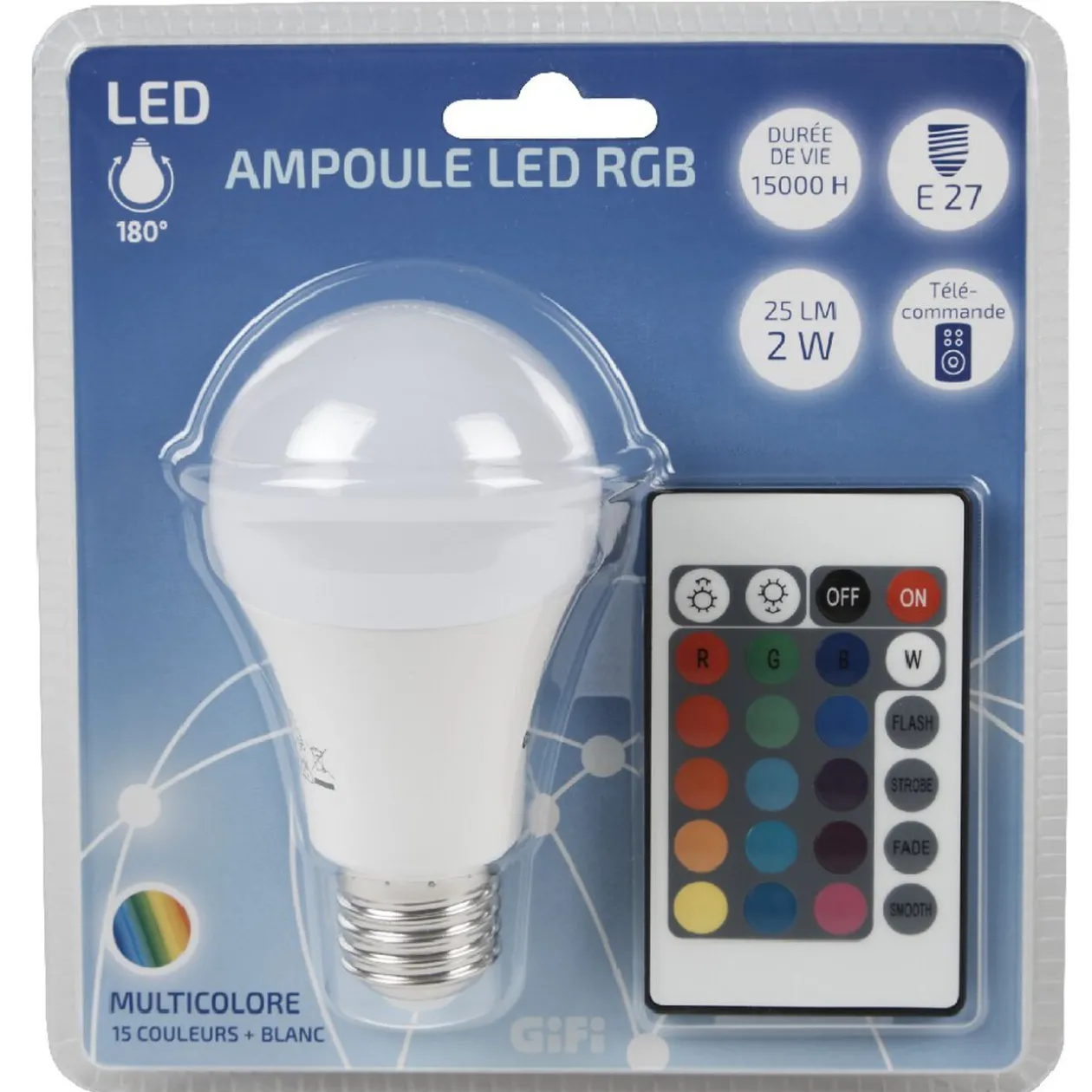 Ampoule LED E27 couleurs changeantes