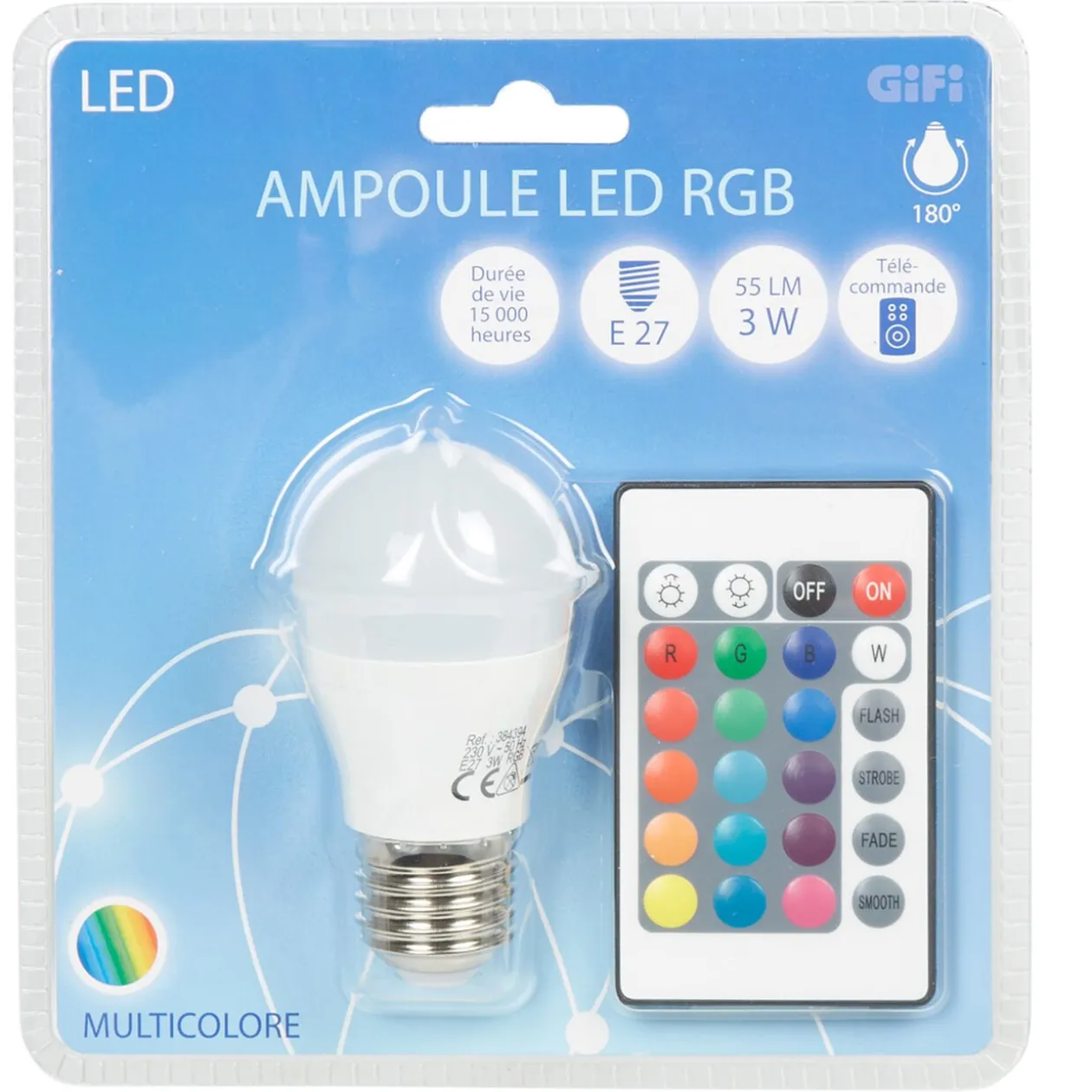 Ampoule LED E27 couleurs changeantes
