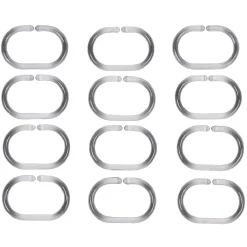 Anneau de douche blanc ovale x12