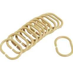 Anneau de douche forme ovale plastique jaune x12