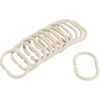 Anneau de douche forme ovale plastique beige x12