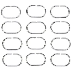 Anneau de douche gris ovale x12