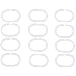 Anneau de douche gris transparent x12