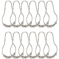 Anneau de douche métal gris x12