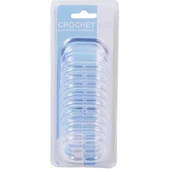 Anneau de douche transparent ovale x12